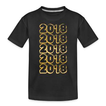 gold 2018 - Kinder Premium Bio T-Shirt - Schwarz - Vorne