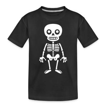 Skeleton - Kids' Premium Organic T-Shirt - black - Front