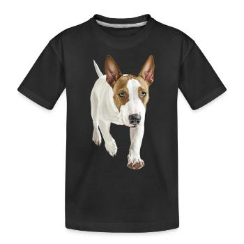 Bullterrier - Kinder Premium Bio T-Shirt - Schwarz - Vorne