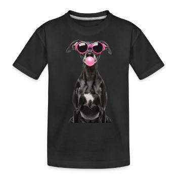 Italienisches Windspiel - Kinder Premium Bio T-Shirt - Schwarz - Vorne