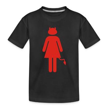 Devil Woman - Kinder Premium Bio T-Shirt - Schwarz - Vorne