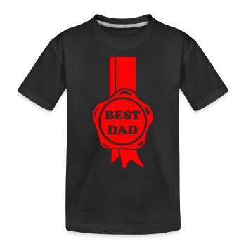 Orden best dad Orden - Kinder Premium Bio T-Shirt - Schwarz - Vorne