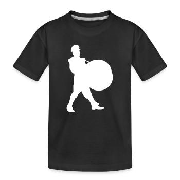 Screen Hero Silhouette - Kids' Premium Organic T-Shirt - black - Front