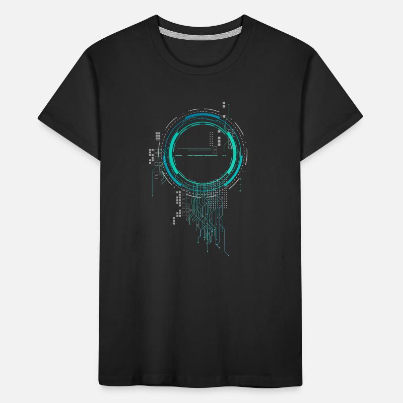 cpu Pc Nerd Raumschiff sci-Fi Core Platine lol cod Kinder Premium Bio T-Shirt