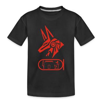 Dieu Anubis (rouge) - T-shirt bio Premium Enfant - noir - Devant