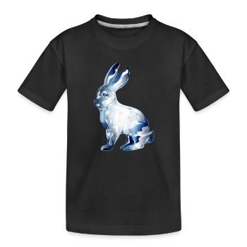Lapin en verre coloré en verre - T-shirt bio Premium Enfant - noir - Devant