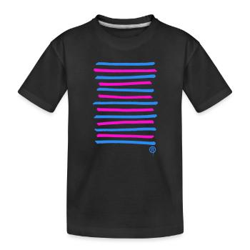 Gesprühte Graffiti Linien, Druckfarbe frei wählbar - Kinder Premium Bio T-Shirt - Schwarz - Vorne