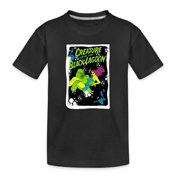 Kreatur aus der Schwarzen Lagune Illustration - Kinder Premium Bio T-Shirt - Schwarz - Vorne
