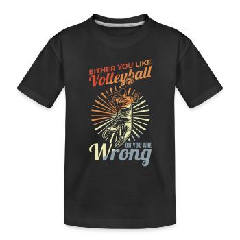 Joueur de volley-ball blague drôle - T-shirt bio Premium Enfant - noir - Devant