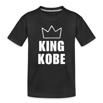 Nom de Kobe avec lettre K - Chemise King Crown - T-shirt bio Premium Enfant - noir - Devant