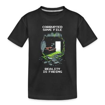 Sauvegarde corrompue | La réalité s’est évanouie - T-shirt bio Premium Enfant - noir - Devant