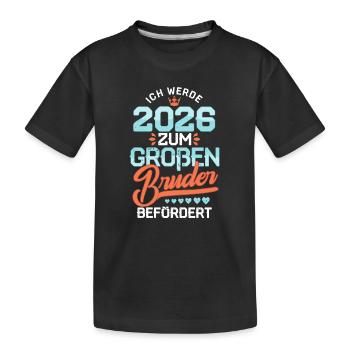 I Will 2026 Big Brother Pregnancy Baby - Kids' Premium Organic T-Shirt - black - Front