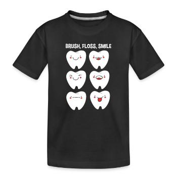 Dentiste réceptionniste - T-shirt bio Premium Enfant - noir - Devant