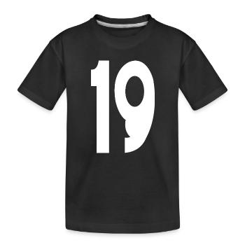 19 Nineteen Number 19 - Kids' Premium Organic T-Shirt - black - Front