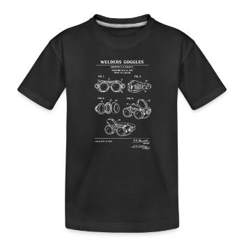 Plan de brevet : Lunettes de soudage - T-shirt bio Premium Enfant - noir - Devant