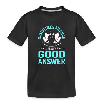 Méditation zen Bouddhisme Bouddhiste Bouddhiste Chakra - T-shirt bio Premium Enfant - noir - Devant