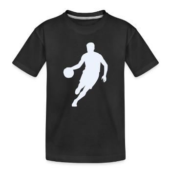 Silhouette dynamique du basket - T-shirt bio Premium Enfant - noir - Devant