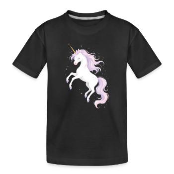 Illustration de licorne magique - T-shirt bio Premium Enfant - noir - Devant