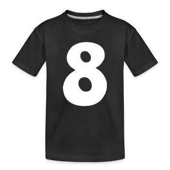 Eight: Minimalist Numeral 8 | Eighth - Kids' Premium Organic T-Shirt - black - Front