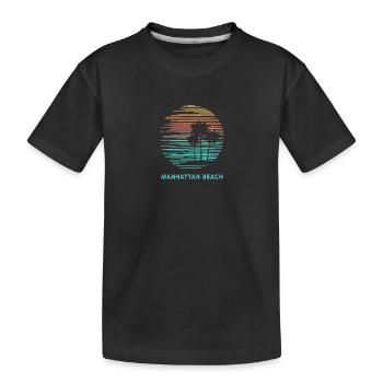 Manhattan Beach California Cool Souvenir Vacation - Kids' Premium Organic T-Shirt - black - Front