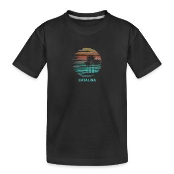Catalina California Cool Souvenir Vacation - Kids' Premium Organic T-Shirt - black - Front