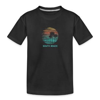 South Beach Miami Floride Cool Souvenir Vacances - T-shirt bio Premium Enfant - noir - Devant