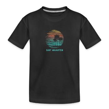Sint Maarten Cool Souvenir Vacation Artistic - Kids' Premium Organic T-Shirt - black - Front