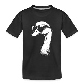 Lunettes de soleil cygne - T-shirt bio Premium Enfant - noir - Devant