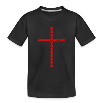 Vélo Route Vélo Chaîne de vélo « vélo de foi » - T-shirt bio Premium Enfant - noir - Devant