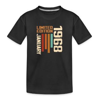 Januar 1968 - 1968 Januar Geburtstagsgeschenk - Kinder Premium Bio T-Shirt - Schwarz - Vorne
