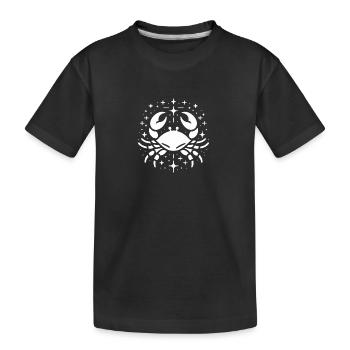Cancer Minmaliste Signe du zodiaque - T-shirt bio Premium Enfant - noir - Devant