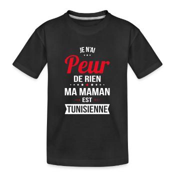 Je n'ai peur de rien ma maman est Tunisienne - T-shirt bio Premium Enfant - noir - Devant