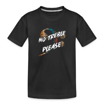 Basses, Pas d’aigus, Tonalités basses, Slapping Lignes de basse - T-shirt bio Premium Enfant - noir - Devant