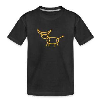Kinderzeichnungen: Stier - Kids' Premium Organic T-Shirt - black - Front