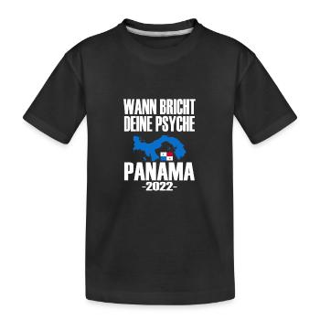 Panama Psyche 2022 - Kinder Premium Bio T-Shirt - Schwarz - Vorne