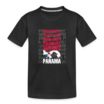 Panama Insel Regen - Kinder Premium Bio T-Shirt - Schwarz - Vorne