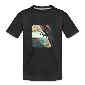 L’escalade - parce que la gravité n’est qu’une suggestion - T-shirt bio Premium Enfant - noir - Devant