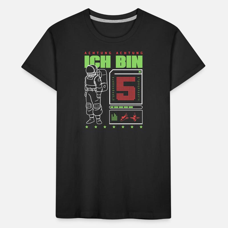 Geburtstag Astronaut Interface Junge 5 Jahre alt Kinder Premium Bio T-Shirt