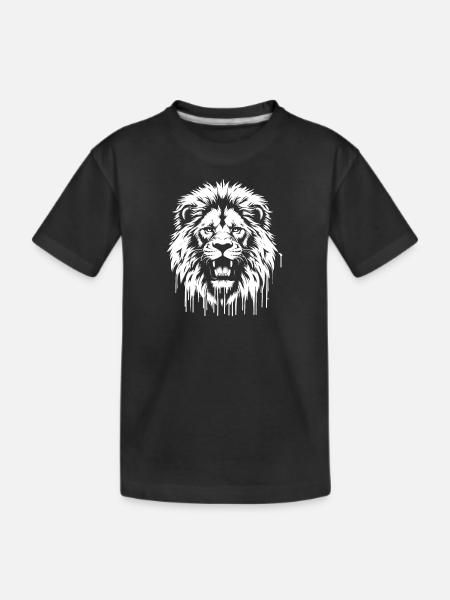 Lion en graffiti - T-shirt bio Premium Enfant - noir