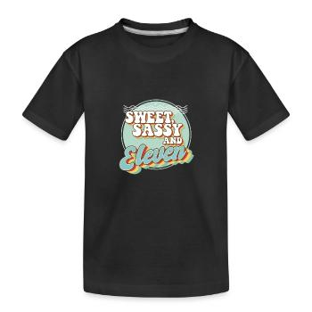 Sweet Sassy 11 11th Birthday Party Celebrant Bday - Kinder Premium Bio T-Shirt - Schwarz - Vorne