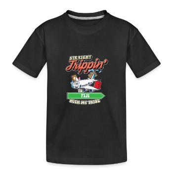 Straight Trippin' To Fiji With My Tribe Family - Kinder Premium Bio T-Shirt - Schwarz - Vorne