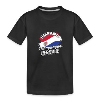 Hispanisches paraguayisches Erbe - USA Heritage Geschenke - Kinder Premium Bio T-Shirt - Schwarz - Vorne