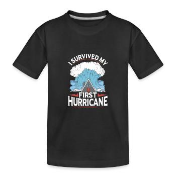 Wind Unwetter Sturm Cyclone Hurrikan - Kinder Premium Bio T-Shirt - Schwarz - Vorne