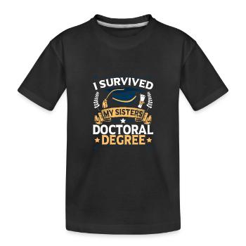 Doktortitel überstanden Doktortitel - Kinder Premium Bio T-Shirt - Schwarz - Vorne