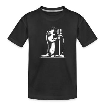 Song of the meerkats - Kids' Premium Organic T-Shirt - black - Front