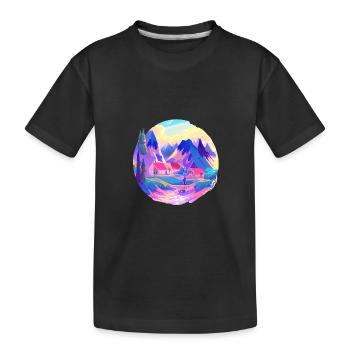 paysage cristallinser nature 2 - T-shirt bio Premium Enfant - noir - Devant
