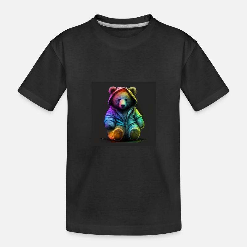 PLÜSCH - SÜSSER TEDDYBÄR - GESCHENKIDEE - Kinder Premium Bio T-Shirt - Schwarz