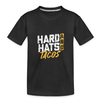 Amateur de construction de casques de sécurité et de tacos - T-shirt bio Premium Enfant - noir - Devant