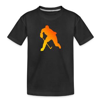 Joueuse de hockey sur glace Hockey sur glace Hockey sur glace - T-shirt bio Premium Enfant - noir - Devant