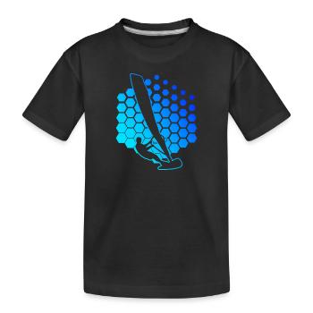 Planche à voile Femmes Planche à voile Surf Hommes Planche à voile - T-shirt bio Premium Enfant - noir - Devant